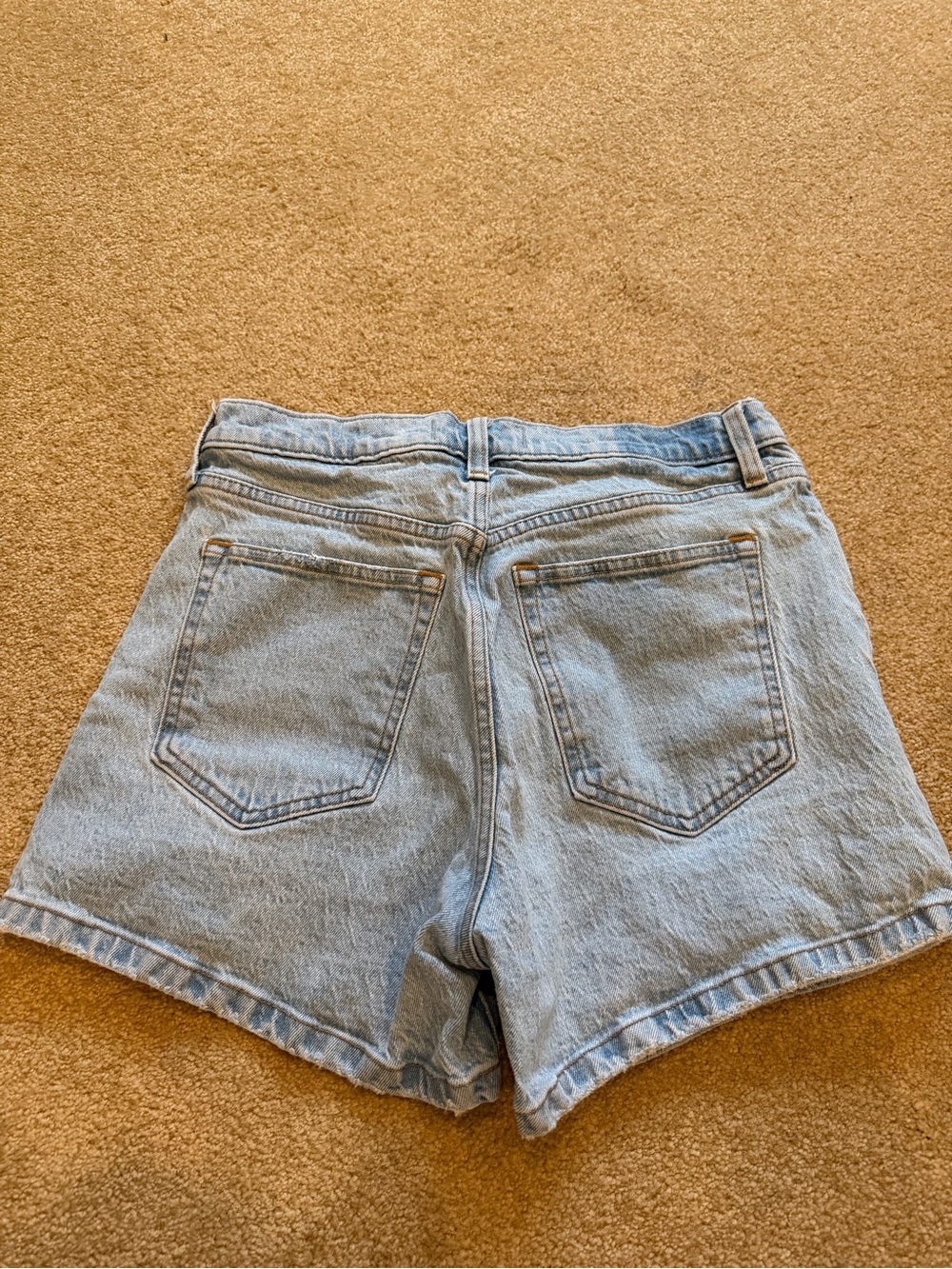 Abercrombie & Fitch Light Blue High-Rise Denim Shorts - Picture 2 of 3
